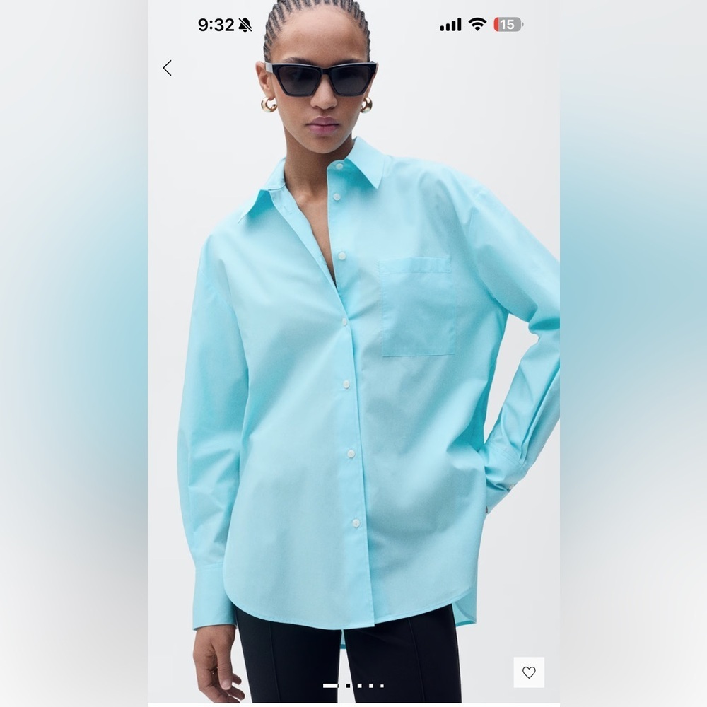 MANGO OVERSIZE POPLIN SHIRT SIZE S NWT